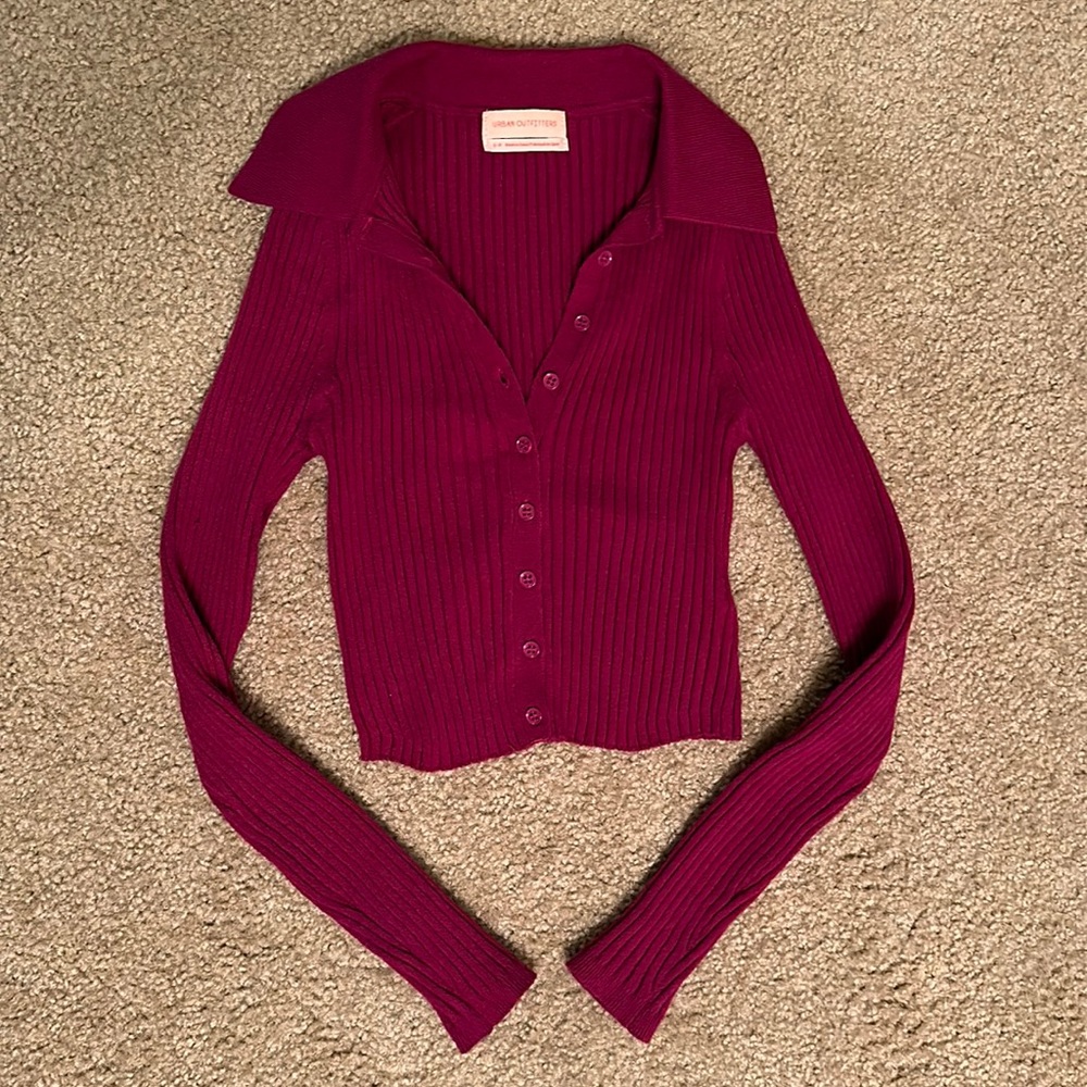 Urban outfitters collared sweater top